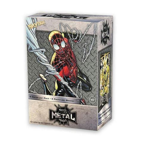 upper deck marvel marvel spider-man metal universe trading cards box|spider man trading cards box.